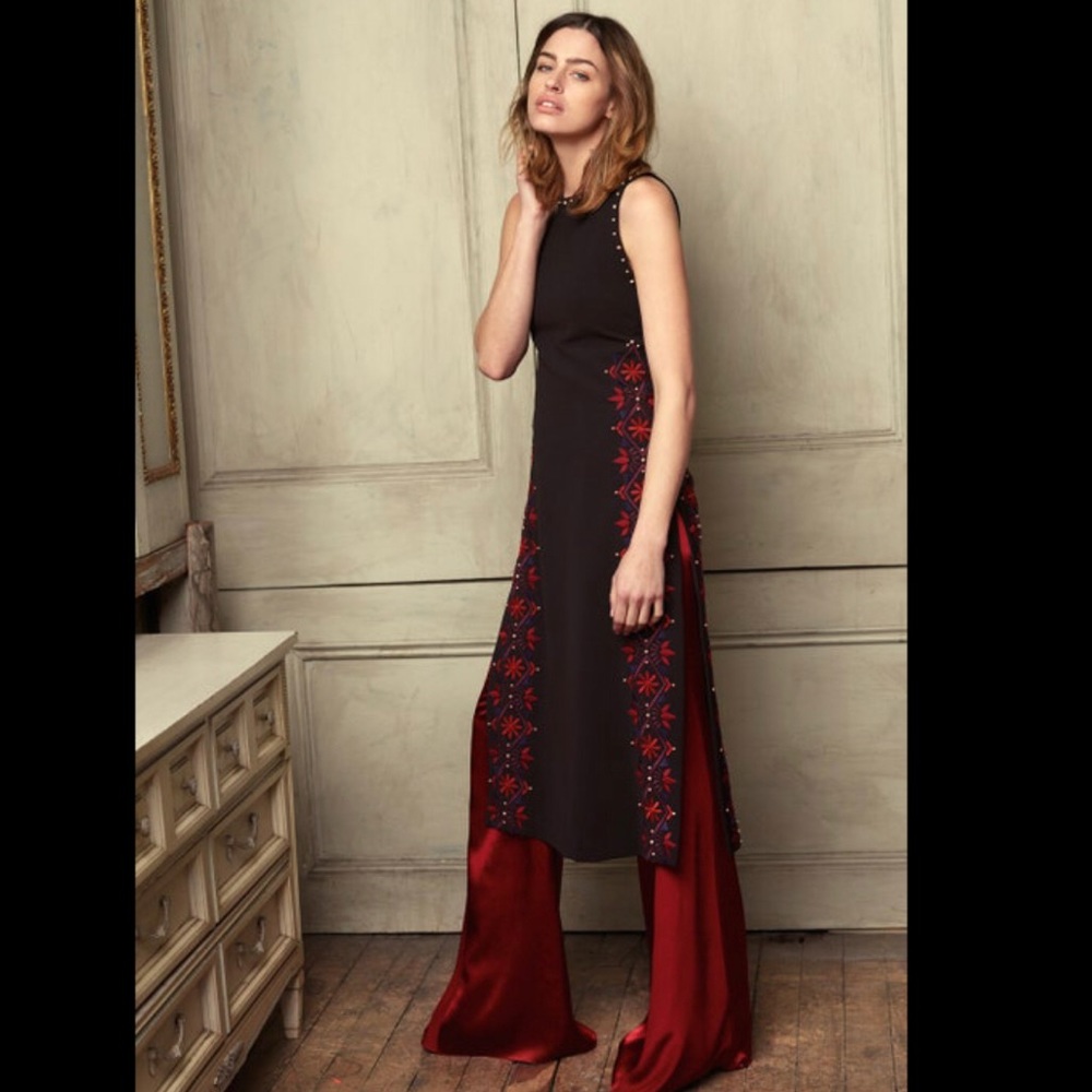 NWT Cinq a Sept Faye Embroidered Tunic Dress